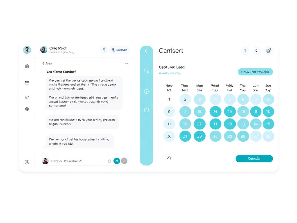 Daysi AI chatbot for small business showing lead capture and calendar booking
